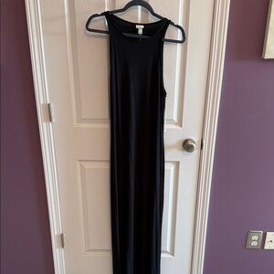 A new day maxi dress black ribbed dress sleeveless tank vacation cover up medium